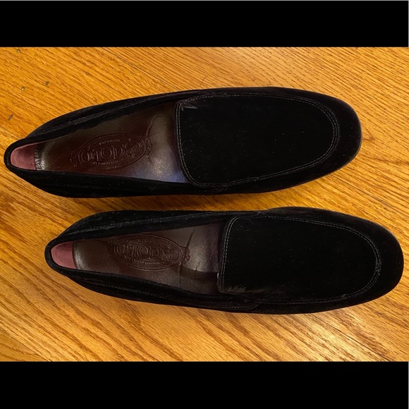 Tod's Velvet Loafers, Black - Picture 2 of 5